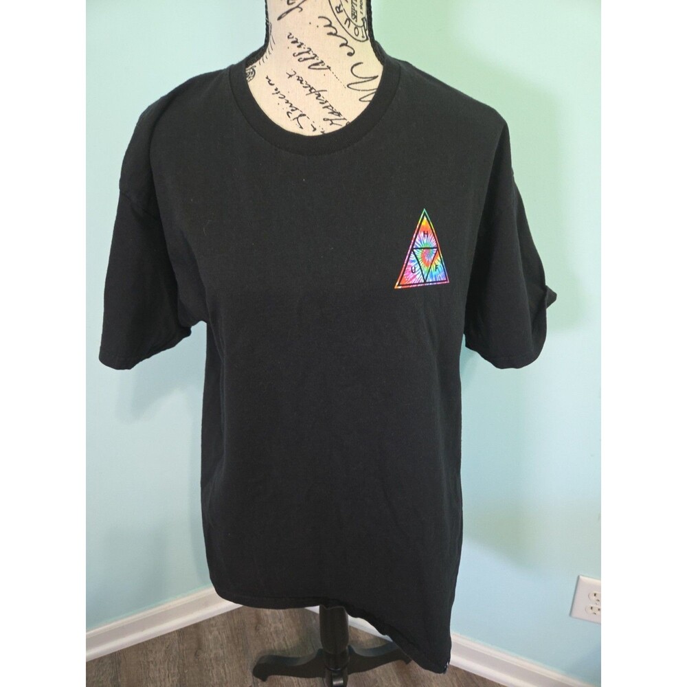HUF Skater Tee Shirt Rainbow Tie Dye Pyramid Tee Shirt Skater Tee Men's large